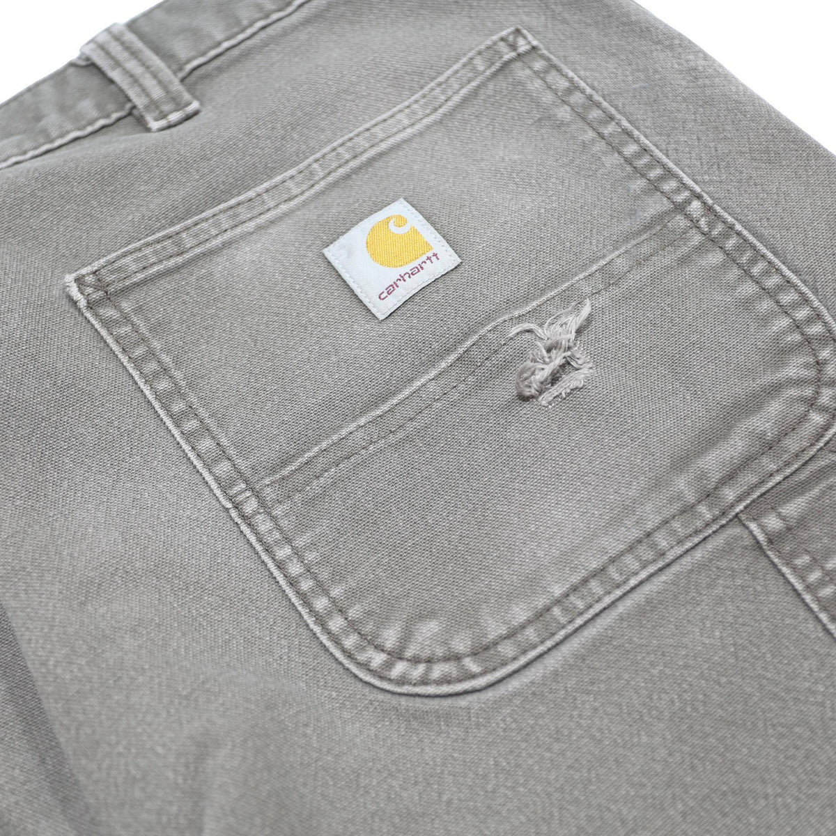 CARHARTT Mens Cotton Blend Relaxed Fit Grey Workwear Trousers W38 L30 Durable
