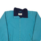 ST JOHNS BAY Mens Blue Bomber Jacket XL Polyester Blend Zip Plain Casual Outdoor
