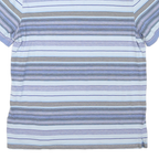 CALVIN KLEIN Mens Blue & Black Striped Short Sleeve Polo Shirt M Cotton Casual