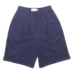 BENETTON Womens Shorts Blue Casual Wool Blend S W25 Tailored Comfortable