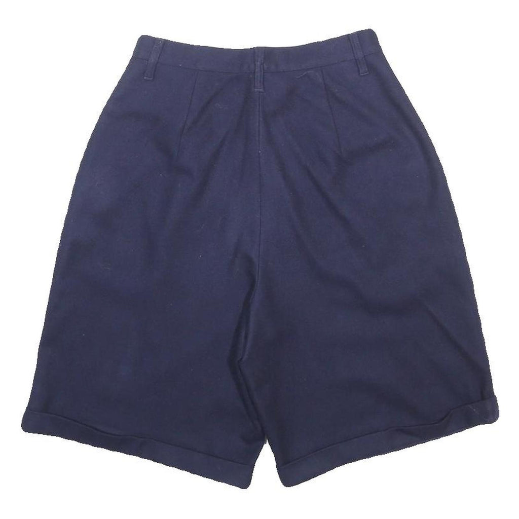 BENETTON Womens Shorts Blue Casual Wool Blend S W25 Tailored Comfortable