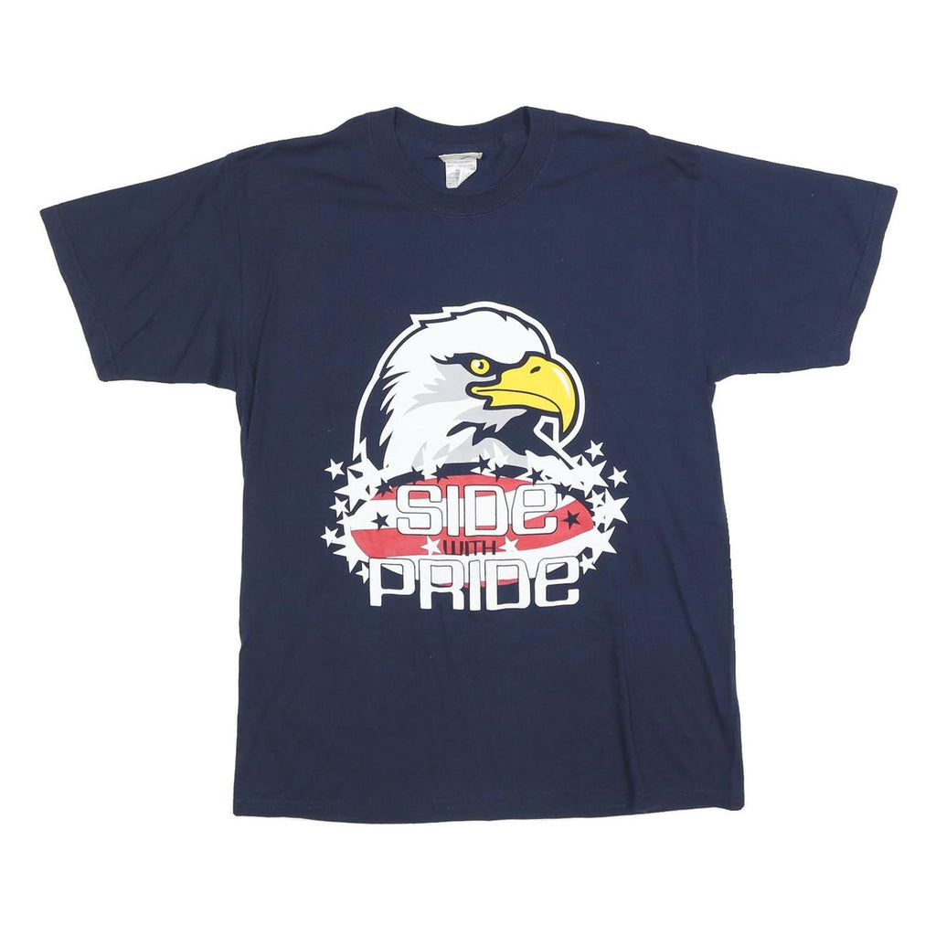 OARSMAN Mens Navy Blue Graphic T-Shirt L Short Sleeve Crew Neck Cotton Blend