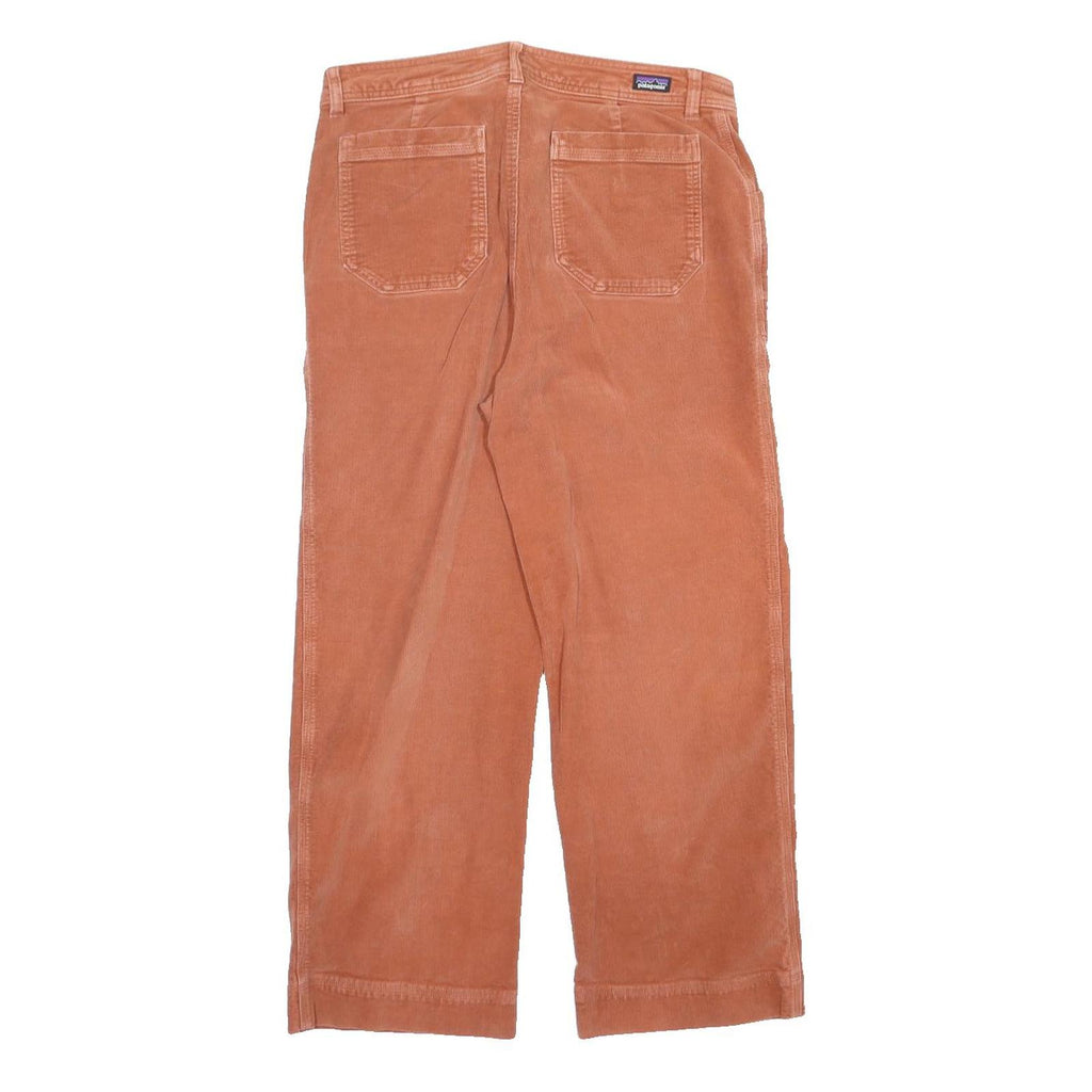 PATAGONIA Mens Cotton Blend Orange Regular Straight Trousers W32 L28 Casual