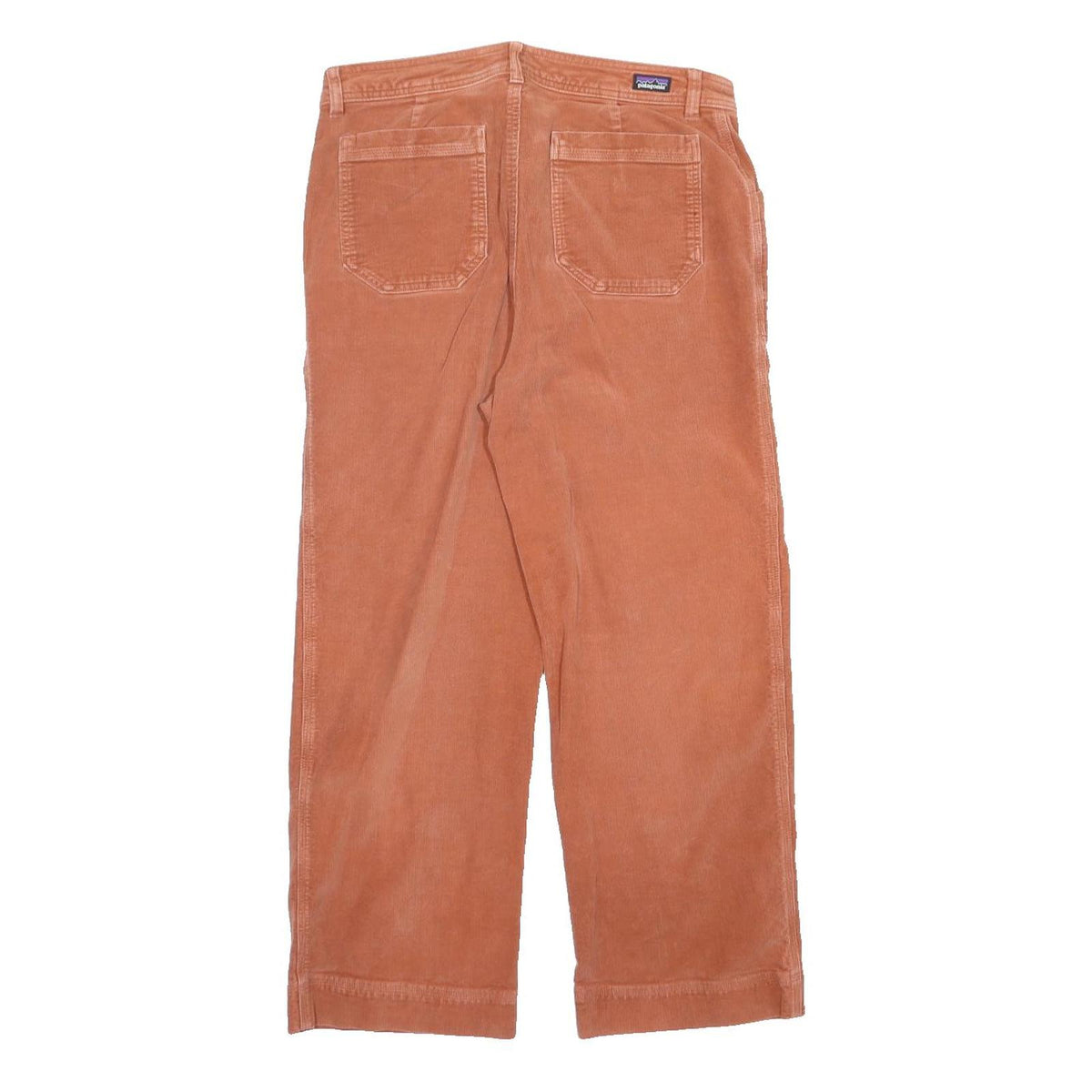 PATAGONIA Mens Cotton Blend Orange Regular Straight Trousers W32 L28 Casual
