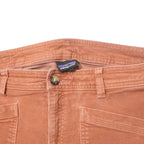 PATAGONIA Mens Cotton Blend Orange Regular Straight Trousers W32 L28 Casual