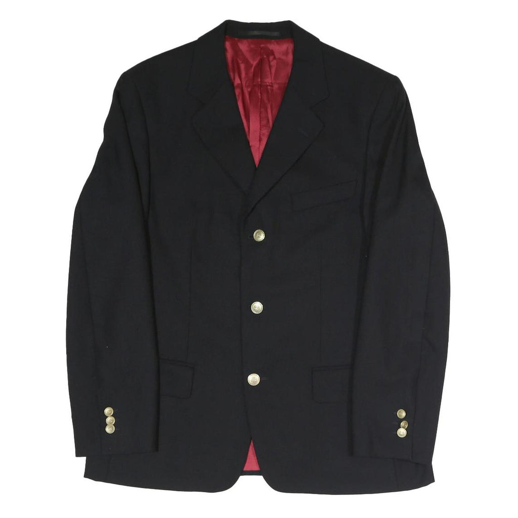 MCGREGOR Mens Black Jacket M Polyester Blend Plain Button Closure Classic