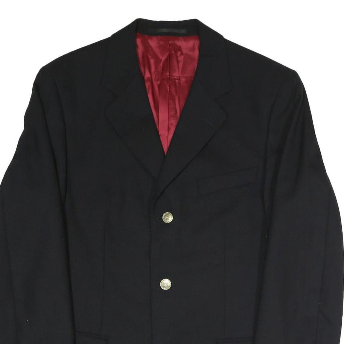 MCGREGOR Mens Black Jacket M Polyester Blend Plain Button Closure Classic