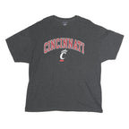 CHAMPION Mens Grey Cincinnati Graphic T-Shirt XL Short Sleeve Crew Neck Cotton