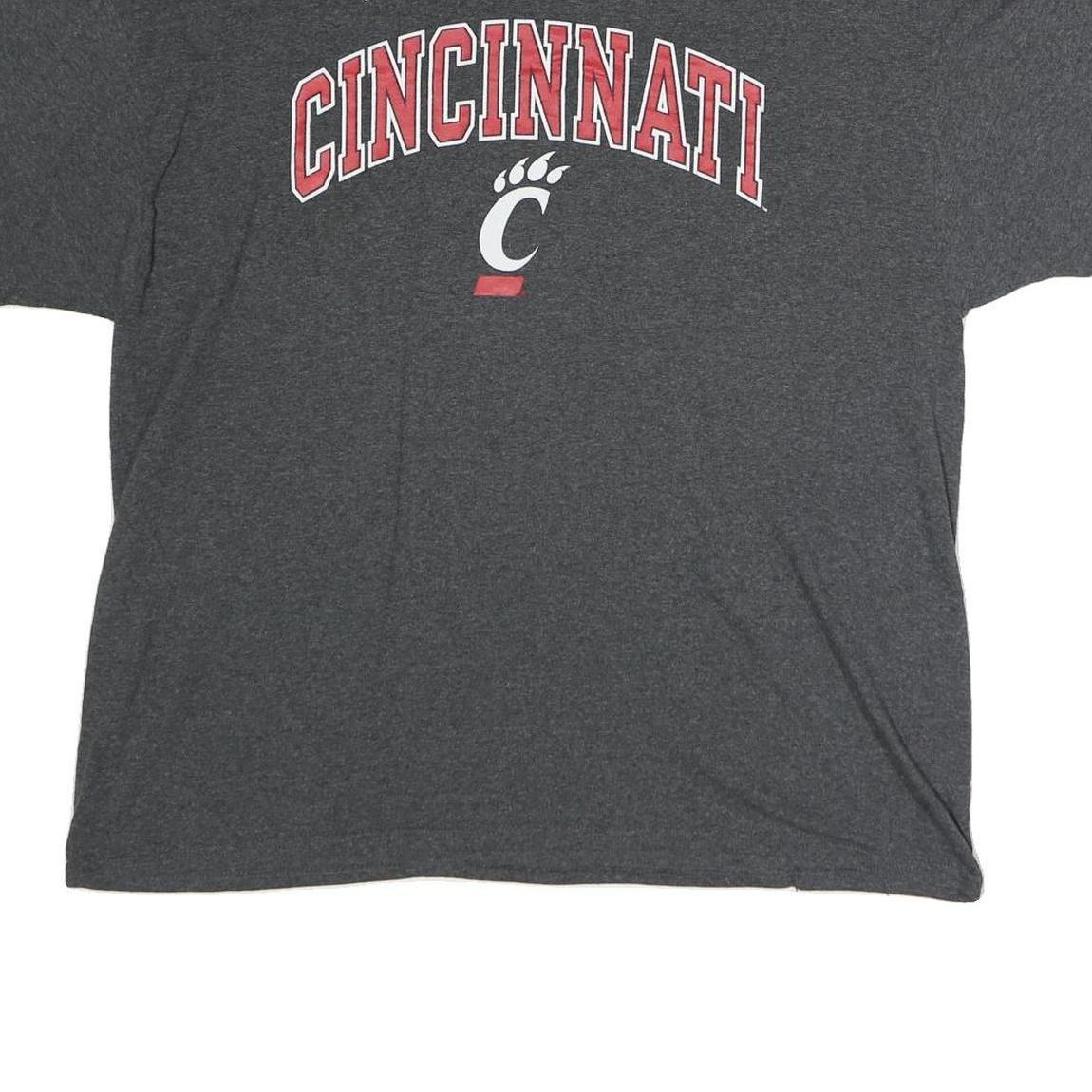 CHAMPION Mens Grey Cincinnati Graphic T-Shirt XL Short Sleeve Crew Neck Cotton