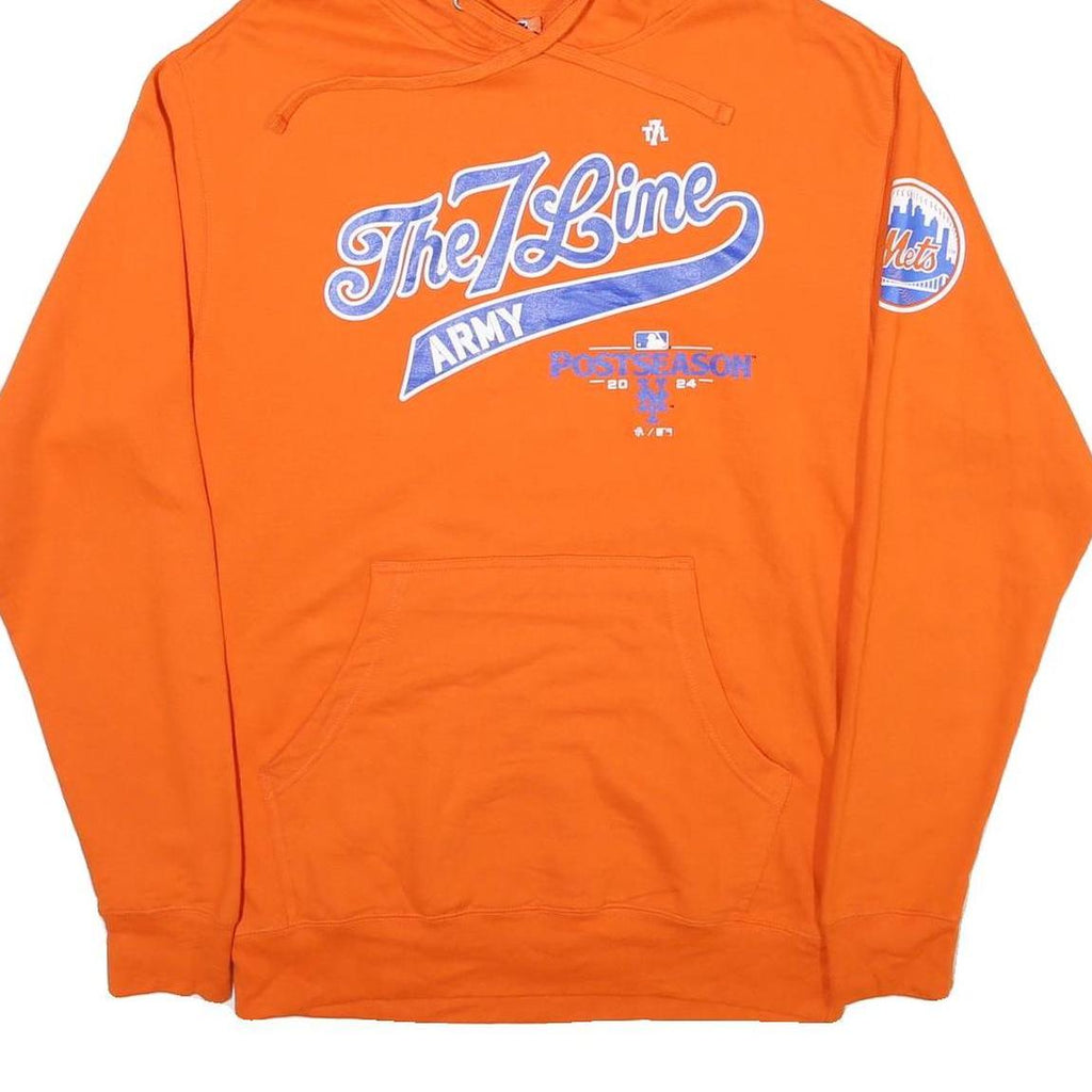T7L Mens Orange The 7 Line Army Hoodie M Cotton Blend Long Sleeve Casual