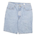 RESQUE Mens Denim Blue Casual Shorts L W30 Cotton Blend Relaxed Fit