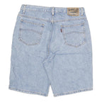 RESQUE Mens Denim Blue Casual Shorts L W30 Cotton Blend Relaxed Fit