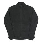 ADIDAS Womens Black Jacket UK 10 Polyester Zip Plain Casual Lightweight