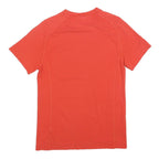 LACOSTE Mens Red Short Sleeve Crew Neck T-Shirt S Cotton Blend
