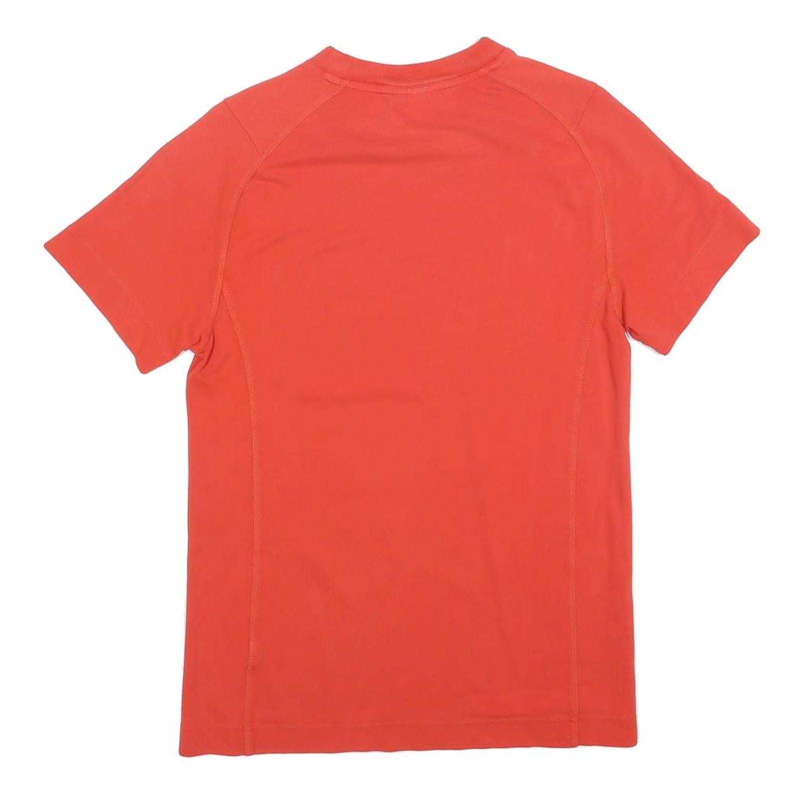 LACOSTE Mens Red Short Sleeve Crew Neck T-Shirt S Cotton Blend