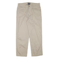 NAUTICA Mens Regular Fit Beige Cotton Blend Trousers W33 L28 Casual Zip Closure