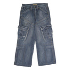 INTERFLOW JEANS Mens Blue Regular Relaxed Denim Medium W32 L28 Cargo Pocket