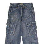 INTERFLOW JEANS Mens Blue Regular Relaxed Denim Medium W32 L28 Cargo Pocket