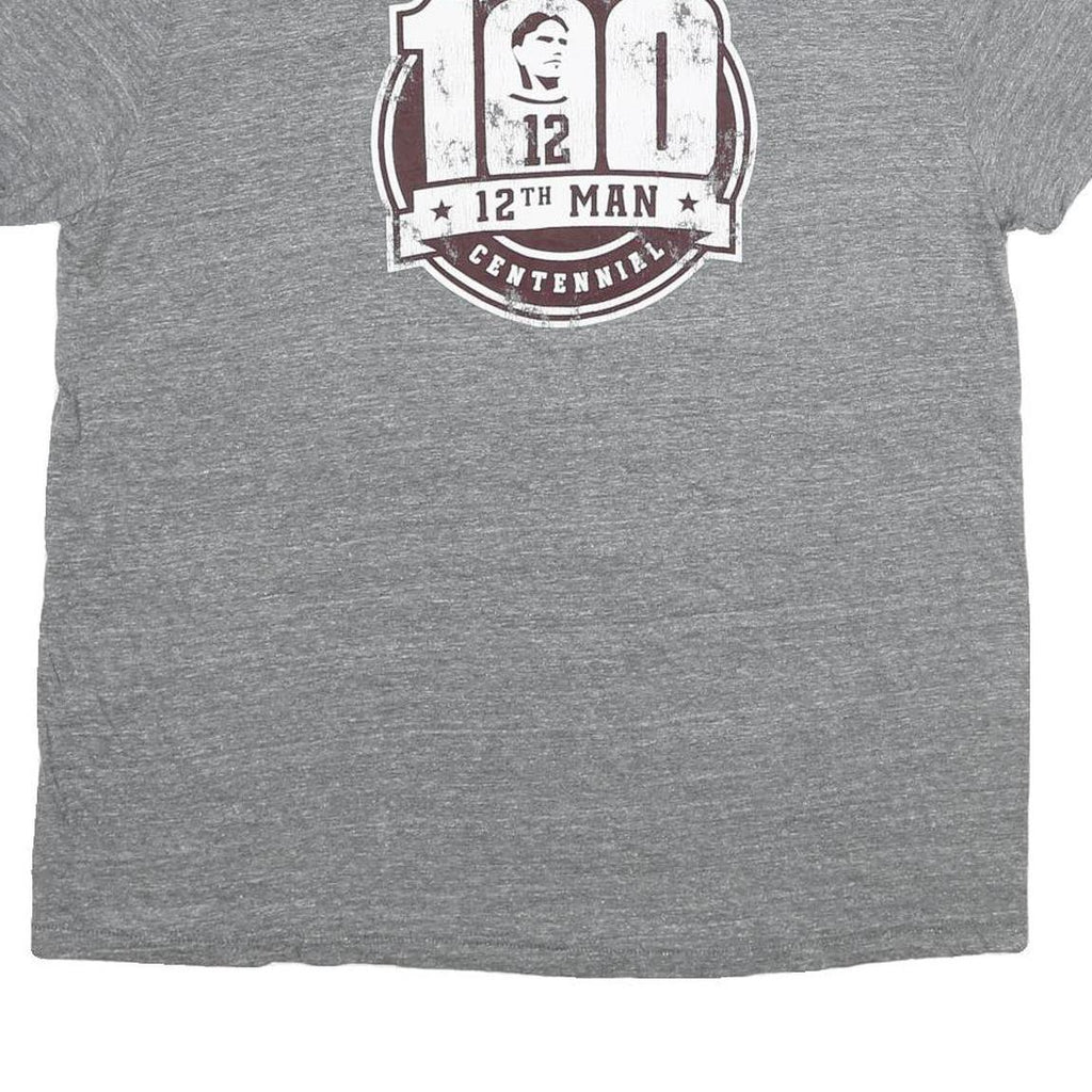 CHAMPION Mens Grey 12th Man Graphic T-Shirt XL Short Sleeve Crew Neck