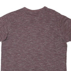 LEE COOPER Mens Maroon Crew Neck Short Sleeve Graphic T-Shirt L Cotton Blend