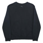 PUMA Mens Black Sweatshirt M Crew Neck Cotton Blend Pullover Sportswear