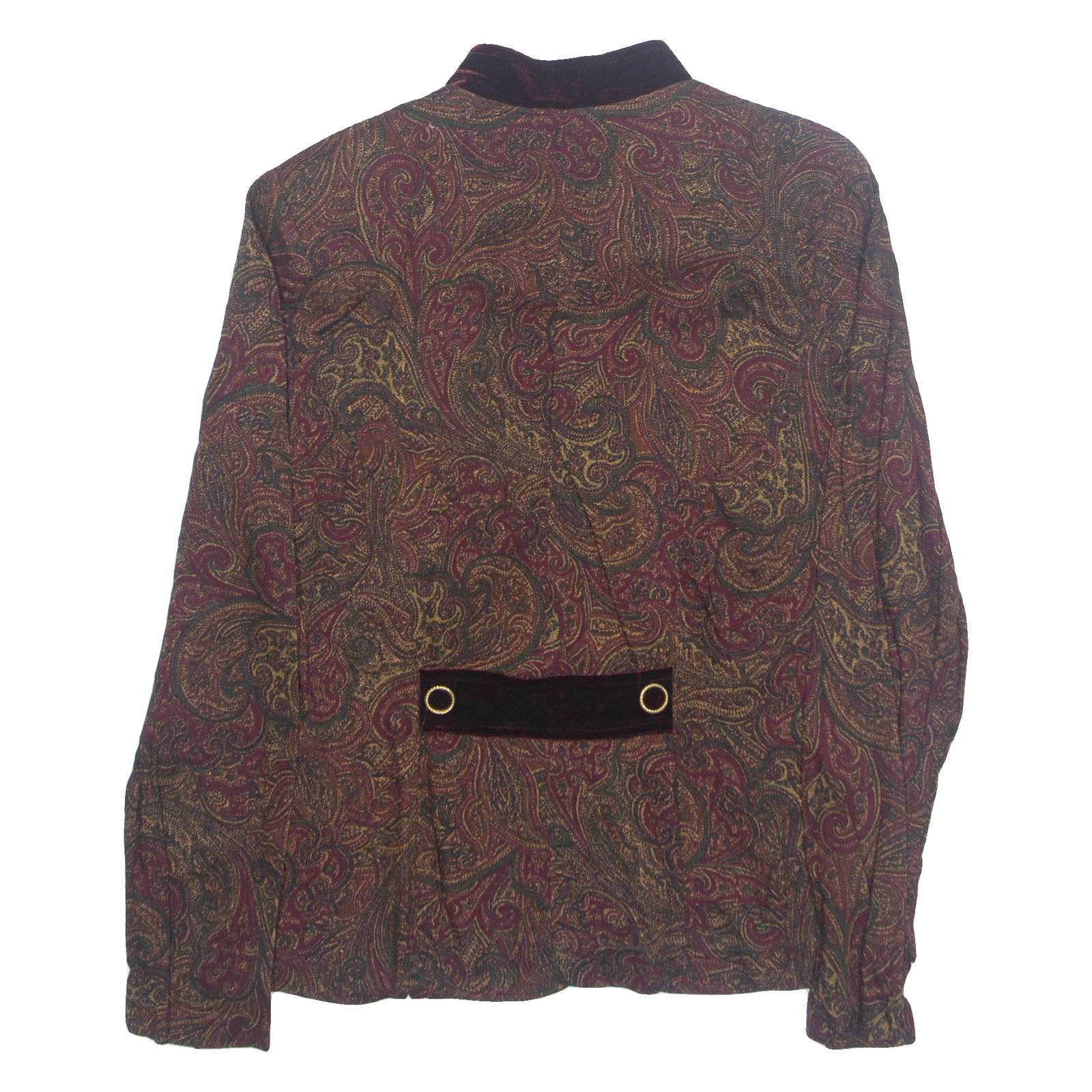 J.D STONE Womens Printed Blouse Brown Long Sleeve Paisley S