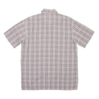 DICKIES Mens Beige Check Short Sleeve Shirt M Cotton Blend Casual Workwear