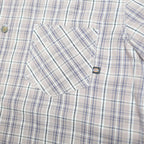DICKIES Mens Beige Check Short Sleeve Shirt M Cotton Blend Casual Workwear