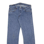 LEVI'S 501 Mens Jeans Blue Regular Straight Denim Medium W35 L32 Classic Fit