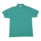 LACOSTE Mens Aqua Green Short Sleeve Plain Polo Shirt S Cotton Blend Casual