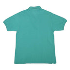 LACOSTE Mens Aqua Green Short Sleeve Plain Polo Shirt S Cotton Blend Casual