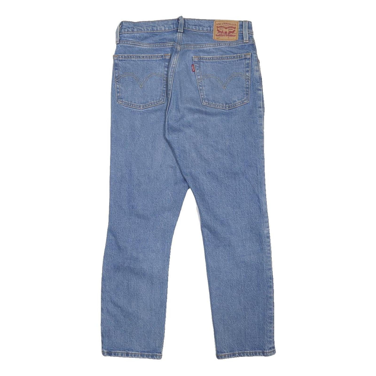 LEVI'S 501 Womens Regular Fit Straight Blue Denim Cotton Blend Light W27 L26