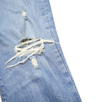 LEVI'S 501 Womens Regular Fit Straight Blue Denim Cotton Blend Light W27 L26