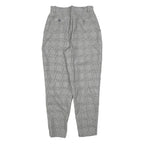 BOSCH Womens Cotton Blend Regular Grey Check Trousers W25 L27 Classic Fit Zip