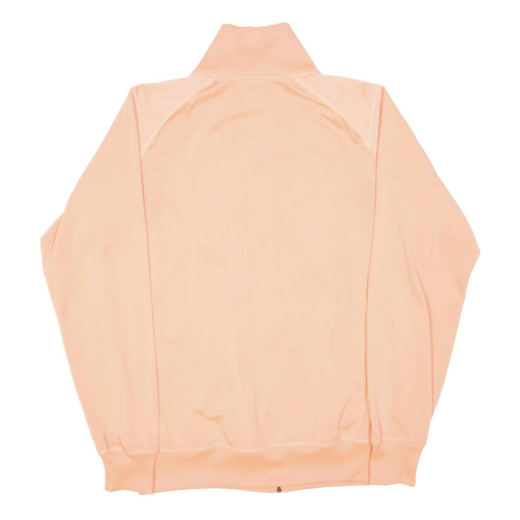 NIKE Womens Peach & Grey Zip Up Track Jacket L Polyester Plain Lightweight
