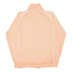 NIKE Womens Peach & Grey Zip Up Track Jacket L Polyester Plain Lightweight
