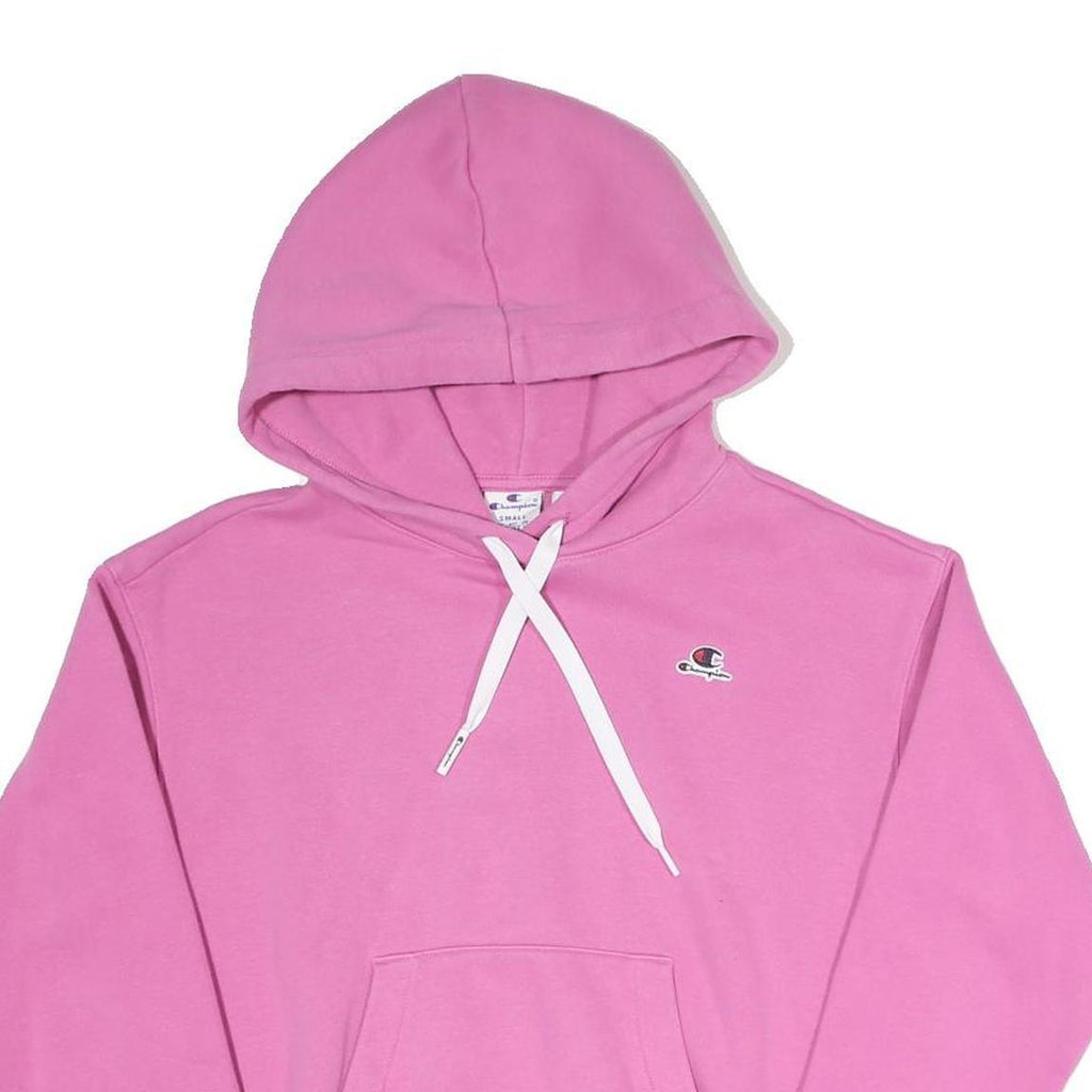 CHAMPION Womens Pink Pullover Hoodie S Cotton Blend Casual Sweatshirt