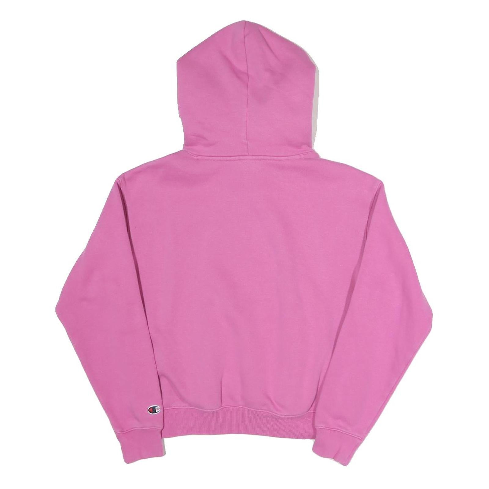 CHAMPION Womens Pink Pullover Hoodie S Cotton Blend Casual Sweatshirt