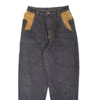FORCE Womens Jeans Black Regular Mom W26 L28
