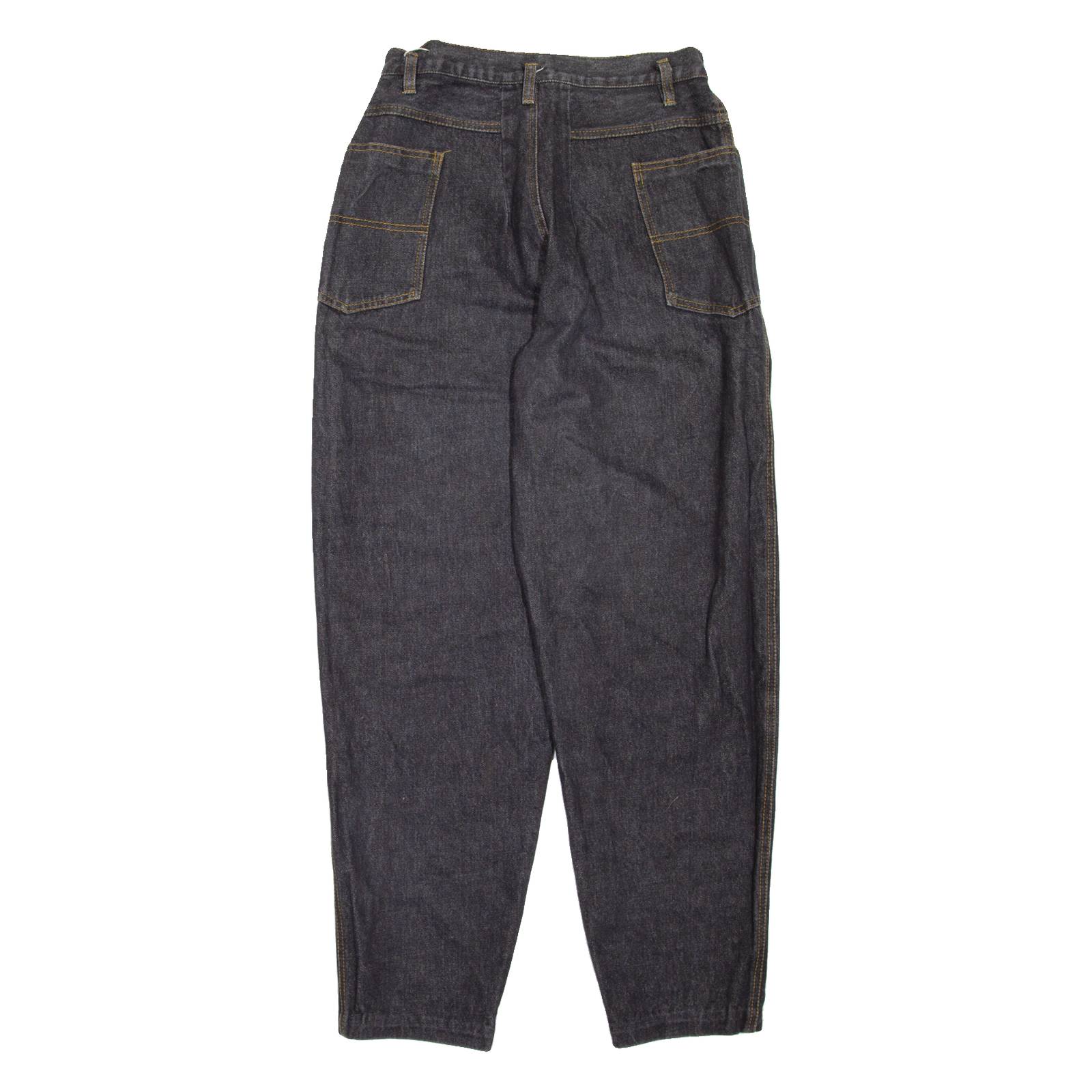 FORCE Womens Jeans Black Regular Mom W26 L28