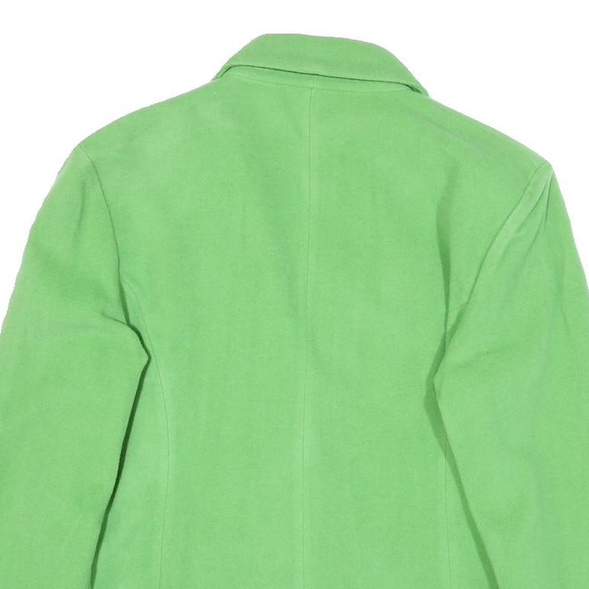 CAMAIEU LIFE Womens Green Button Jacket M Polyester Blend Plain Classic Fit