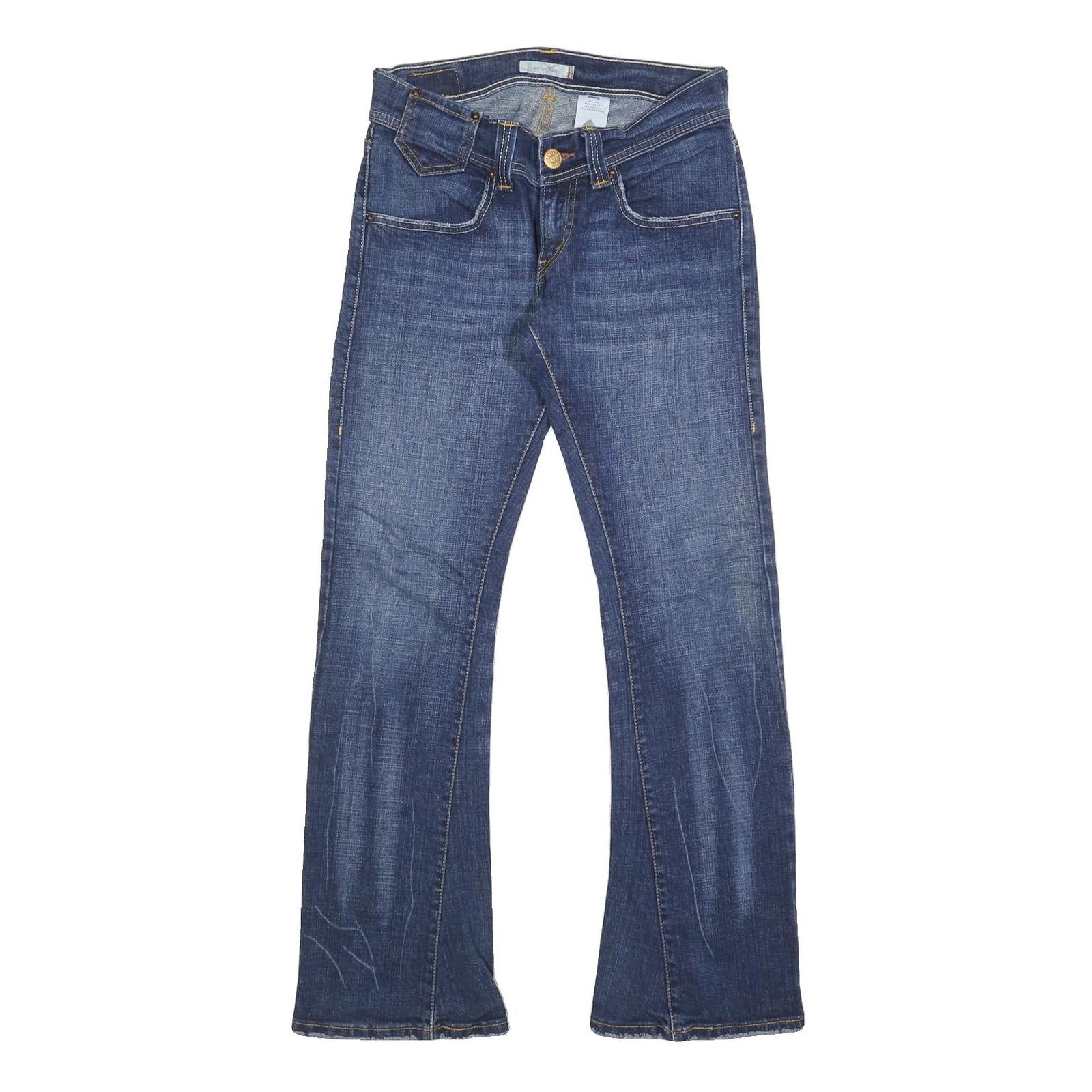 LEVI'S Womens Regular Fit Blue Denim Straight Jeans W28 L30 Classic Cotton Zip