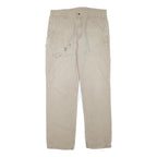 CARHARTT Mens Cotton Blend Beige Regular Leg Trousers W38 L35 Workwear Durable
