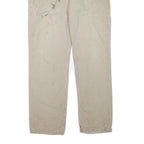 CARHARTT Mens Cotton Blend Beige Regular Leg Trousers W38 L35 Workwear Durable