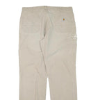 CARHARTT Mens Cotton Blend Beige Regular Leg Trousers W38 L35 Workwear Durable