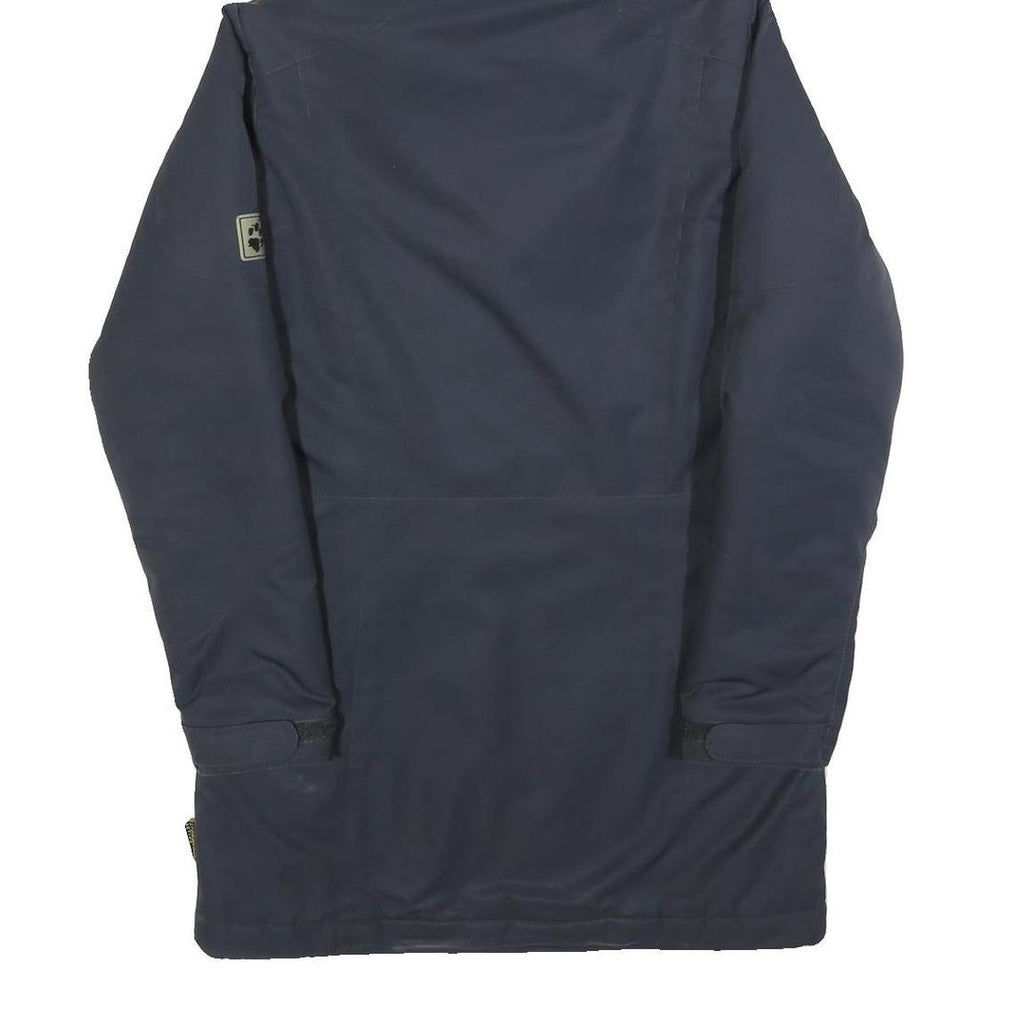 JACK WOLFSKIN Womens Navy Blue Outdoor Jacket UK 8 Polyester Blend Hooded Zip