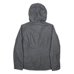 JACK WOLFSKIN Womens Grey & Purple Outdoor Jacket M Polyester Blend Zip Hooded
