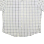 TIMBERLAND Mens White & Grey Check Shirt 2XL Cotton Blend Casual Summer
