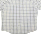 TIMBERLAND Mens White & Grey Check Shirt 2XL Cotton Blend Casual Summer