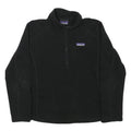 PATAGONIA Womens Black Plain Pullover Round Neck Basic Knit S Fleece Jumper